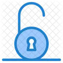Unlocked Open Lock Circular Icon