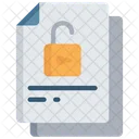 Unlocked Document Unsecure Note Icon