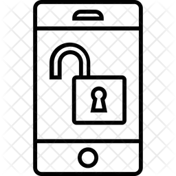잠금 해제된 스마트폰  아이콘