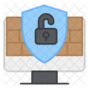 Unlocked System Unlock Computer Cyberattack Icon