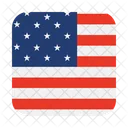 America Americano Bandera Icono