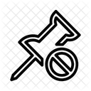 Unpin Remove Detach Icon