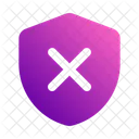 Unprotected Unsecure Shield Icon