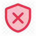 Unprotected Unsecure Shield Icon