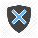 Unprotected Shield Safety Icon