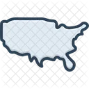 USA Amerika Karte Icon