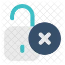 Unsafe Unsecure Unlock Icon