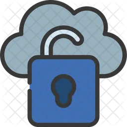 Unsecure Cloud  Icon