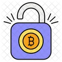 Unsecure Coin Unlock Security Icon