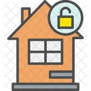 Unsecure Home Open Lock Estate Icon