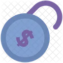 Unsecure Dollar Currency Icon