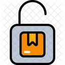 Unsecure Parcel Lock Logistics Icon