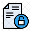 File Unlock Unsecured Icon