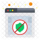 Unsichere Website Seite Nicht Sicher Symbol