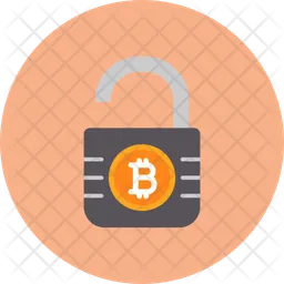 Ungesicherter Bitcoin  Symbol