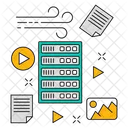 Unstrukturiert Daten Technologie Symbol