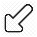 Pfeil Unten Links Symbol
