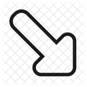 Pfeil Unten Rechts Symbol