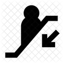 Unten Rolltreppe Rolltreppe Symbol