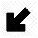 Unten Links Runter Symbol