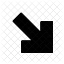 Unten Rechts Runter Symbol
