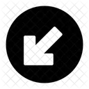 Unten Links Runter Symbol