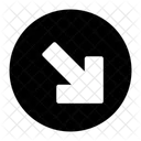 Unten Rechts Runter Symbol