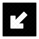 Unten Links Runter Symbol