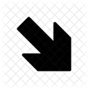 Unten Rechts Runter Symbol