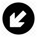 Unten Links Runter Symbol