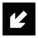 Unten Links Runter Symbol