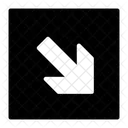Unten Rechts Runter Symbol