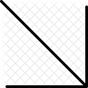 Unten Rechts Diagonal Symbol
