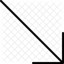 Unten Rechts Diagonal Symbol