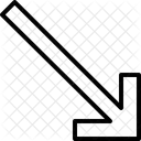 Unten Rechts Diagonal Symbol