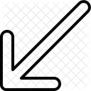 Unten Links Diagonal Symbol