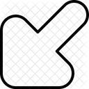 Unten Links Diagonal Symbol