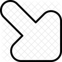 Unten Rechts Diagonal Symbol