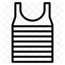 Gestreiftes Armelloses Hemd T Shirt Symbol