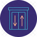 Unterkunft Aufzug Hotel Symbol