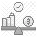 Marktansatz Wachstum Unternehmensranking Symbol