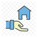 Obdach Donante Heim Hausspende Symbol