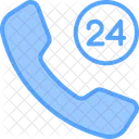 24 Stunden Callcenter Service 24 Stunden Support Symbol