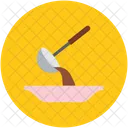 Untertasse Platte Suppe Symbol