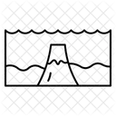 Unterwasservulkan Unterwasserberg Symbol