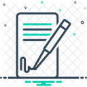 Unterzeichnung Kontakt Unterschrift Vereinbarung Symbol