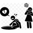 Untrostlich Herzschmerz Ablehnung Symbol
