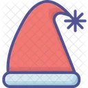 Cheerful Santa Hat Christmas Icon Festive Headwear Symbol