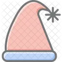 Cheerful Santa Hat Christmas Icon Festive Headwear 아이콘