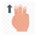 Three Fingers Gesture Icon